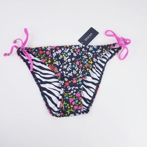 Guess black floral bikini bottom